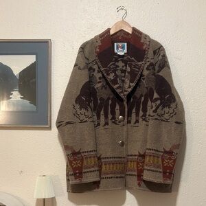 Wool Jacket with Western Design